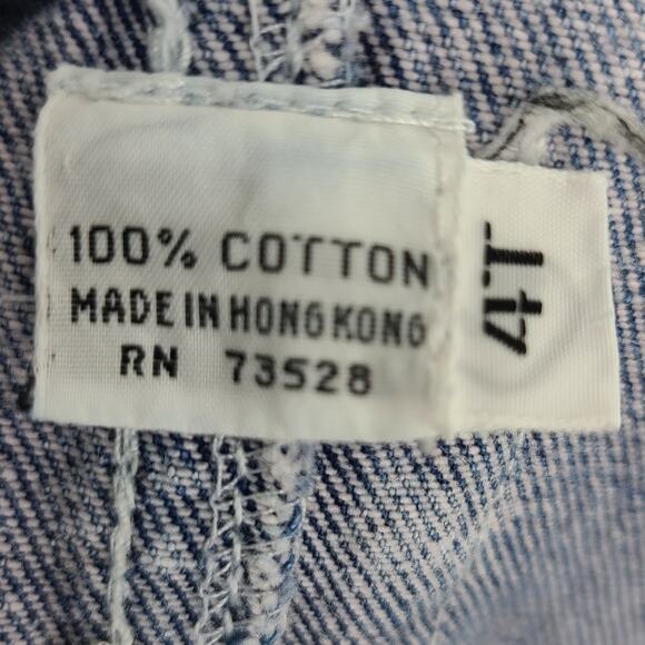 Vintage 80s NEIMAN MARCUS Girl's Acid Wash Lace Denim Jean Overalls 4T RARE 2929 - Picture 4 of 14